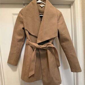 Charming Charlie Tan Wrap Coat with Removable belt Size Medium
